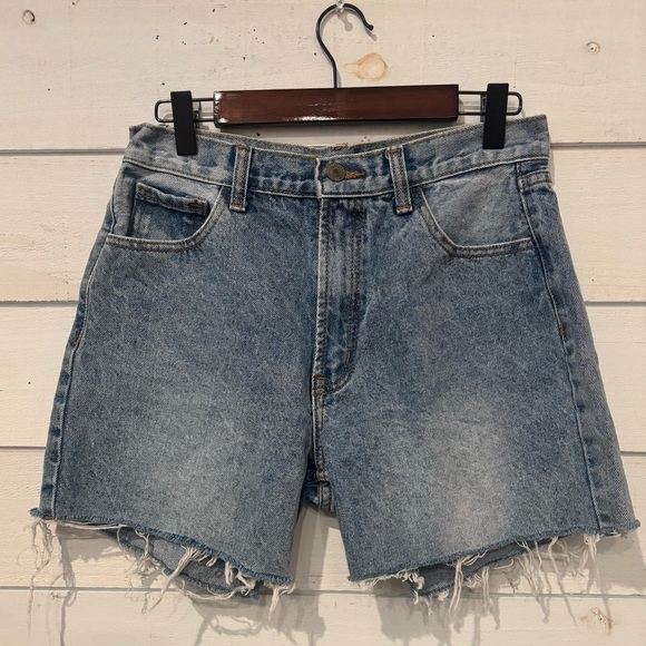 Brandy Melville Blue High-Waisted Jean Shorts - Picture 1 of 8